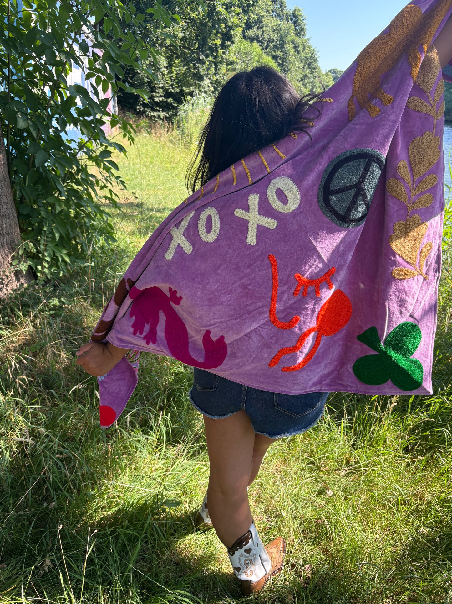 TOUT - Jojo Velvet sjaal Purple