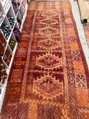 Vintage Boujaad Kleed paars oranje