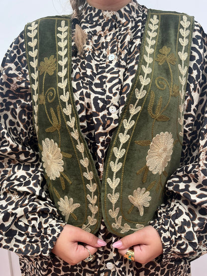 TOUT - Suzani Gilet Velvet Green