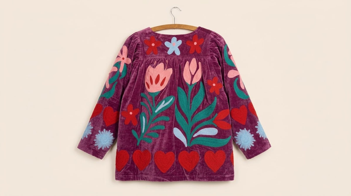TOUT - Soof A-lijn Velvet jacket Plum pink