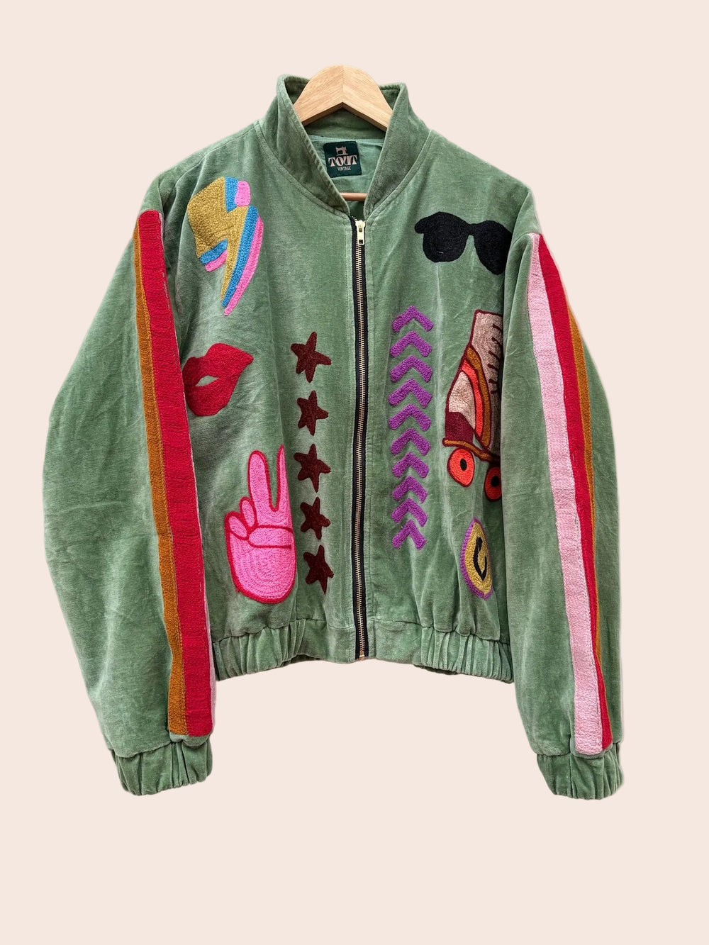 TOUT - Lola Bomber Velvet Green