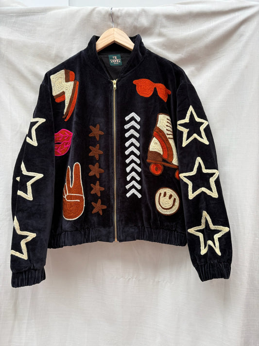 TOUT - Lola Bomber Velvet Black