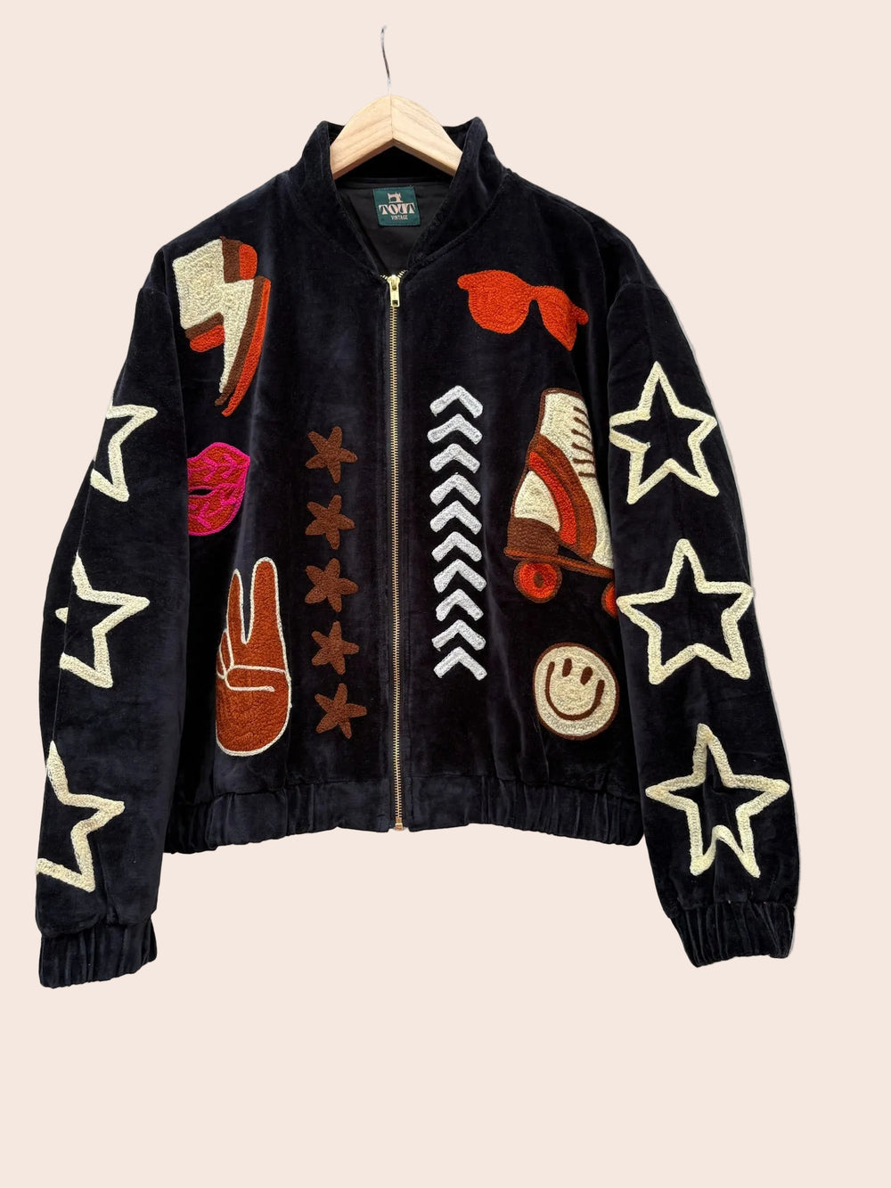 TOUT - Lola Bomber Velvet black UNISEX