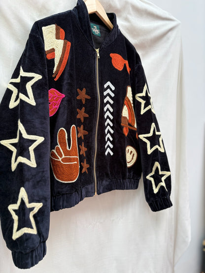 TOUT - Lola Bomber Velvet Black