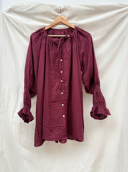 TOUT - Blouse Cotton Bordeaux