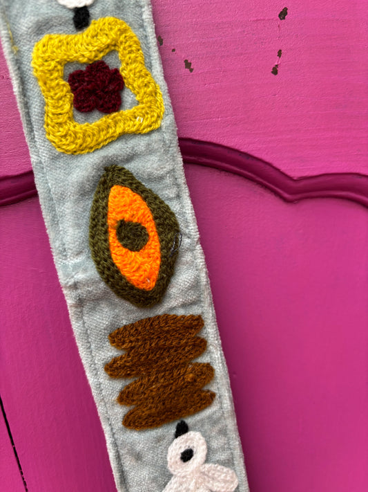 Velvet telefoon/tassenkoord grijs