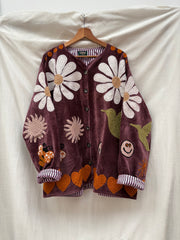 TOUT - Daisy Jacket Velvet Aubergine