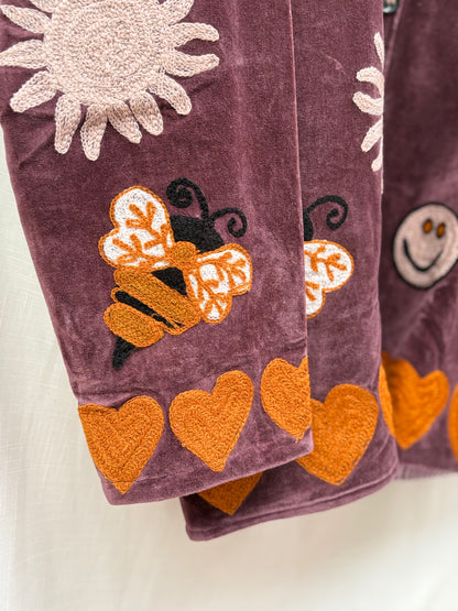 TOUT - Daisy Jacket Velvet Aubergine
