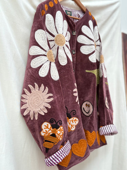 TOUT - Daisy Jacket Velvet Aubergine
