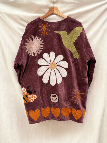 TOUT - Daisy Jacket Velvet Aubergine