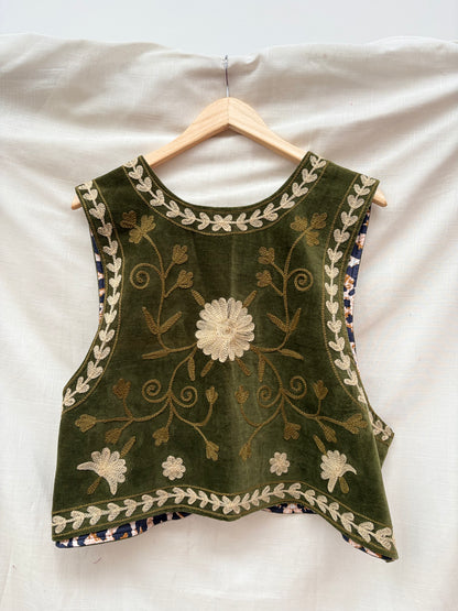 TOUT - Suzani Gilet Velvet Green