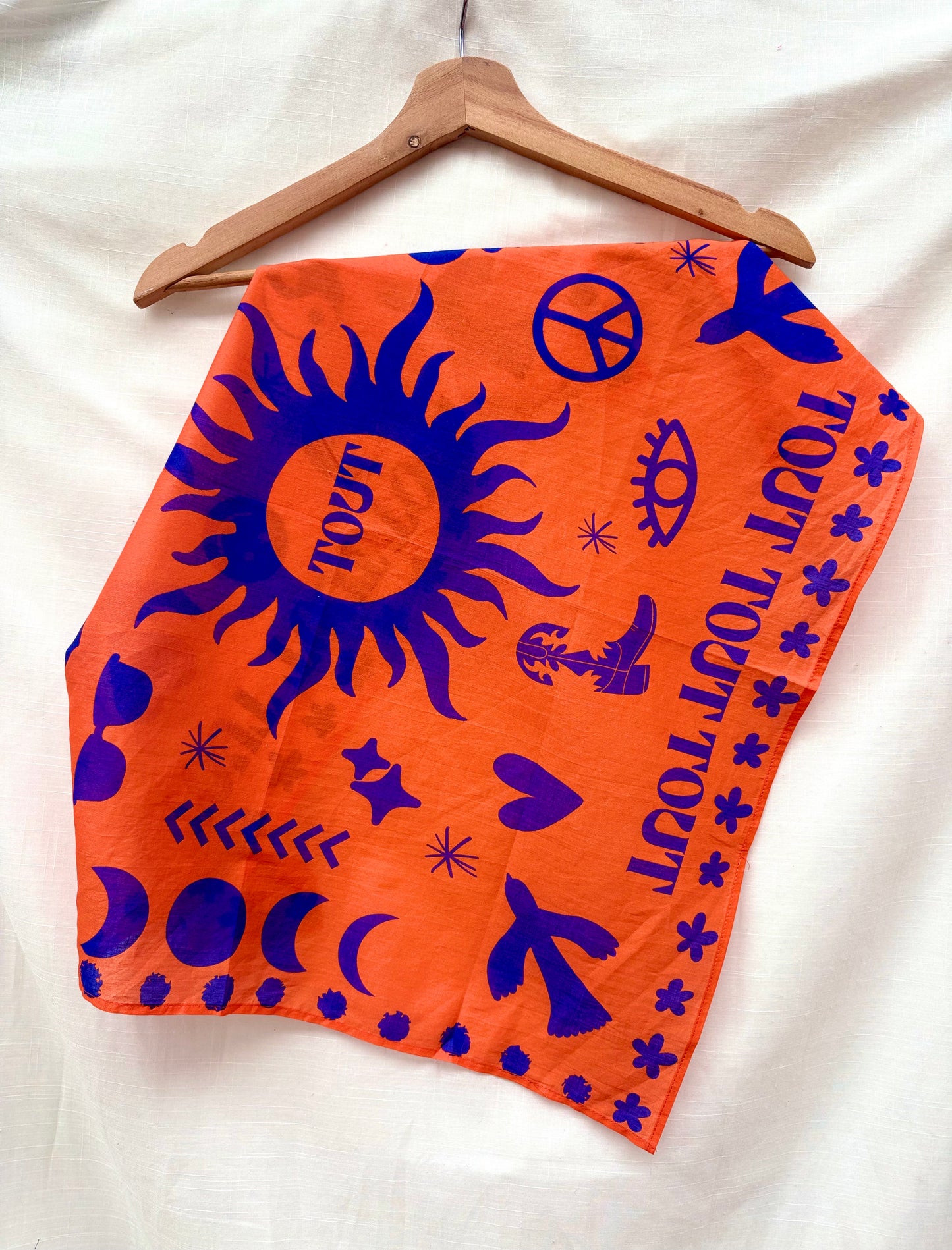 TOUT - Bandana  Ellis Oranje- Blauw