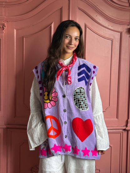 TOUT - Disco Vest Velvet Paars