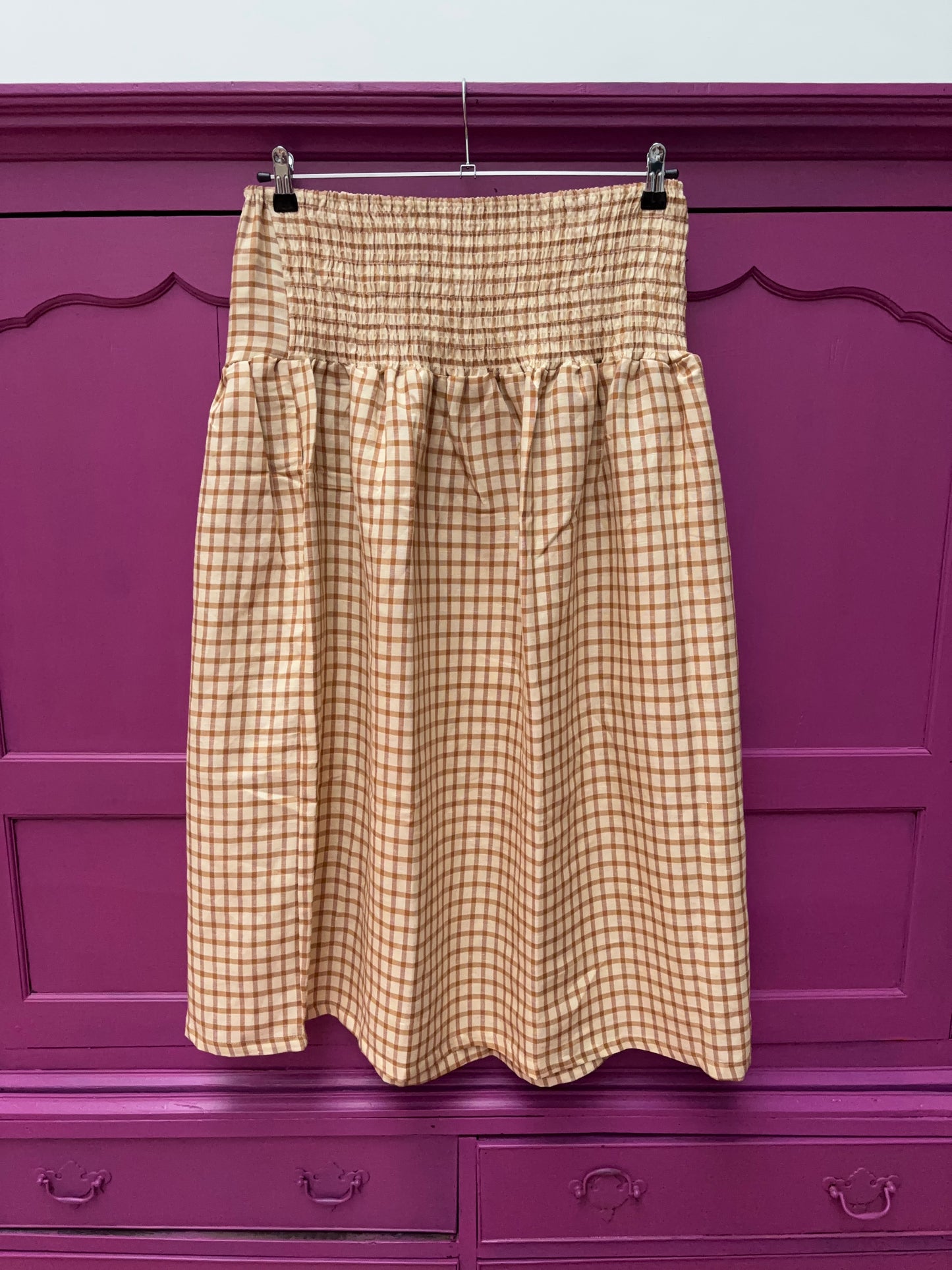 Blockprints Rok maxi yellow