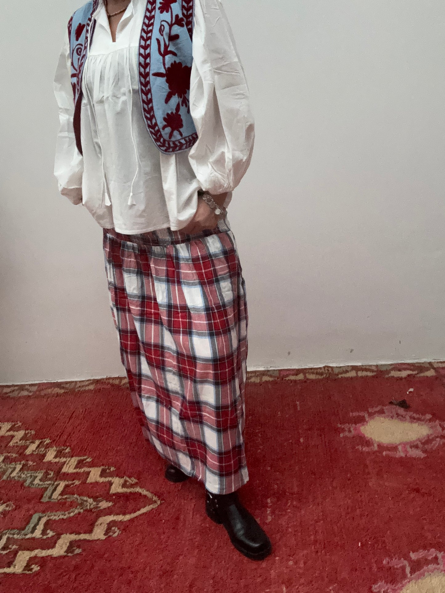 Blockprints Rok maxi Red