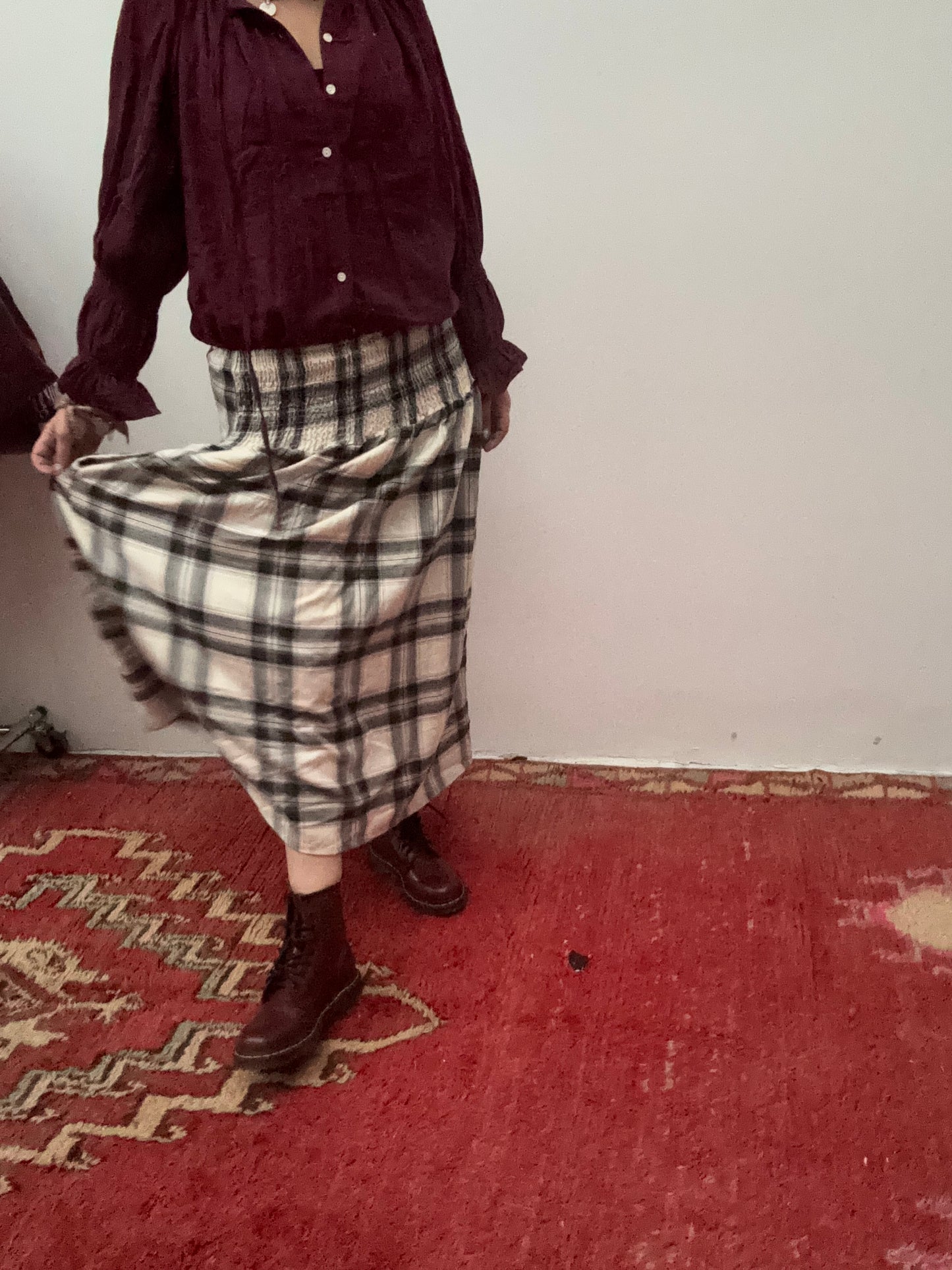 Blockprints Rok maxi Black white