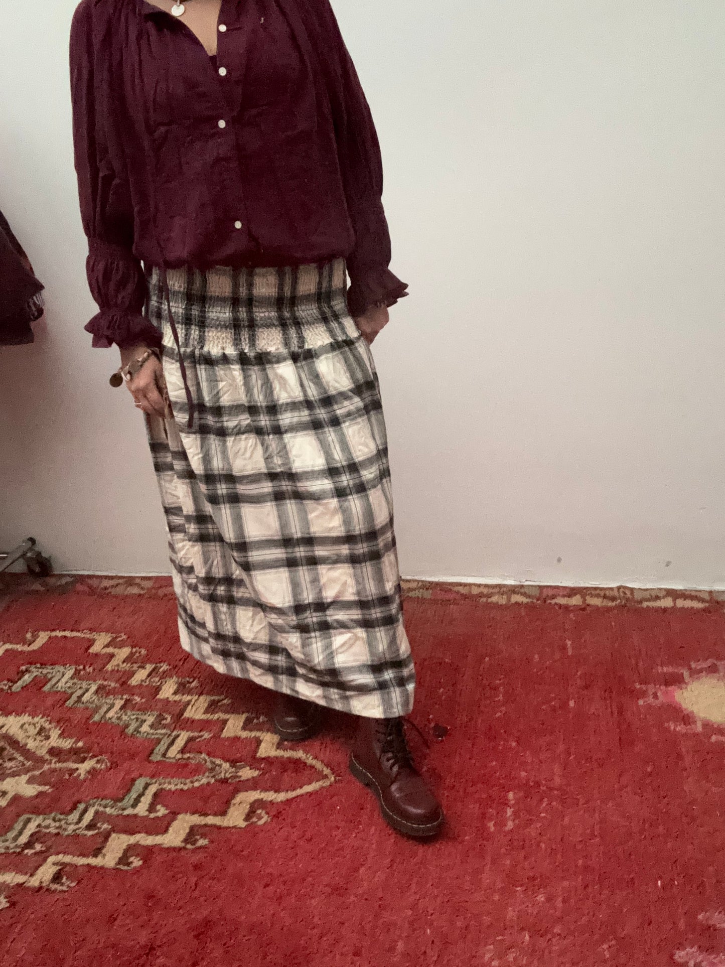 Blockprints Rok maxi Black white