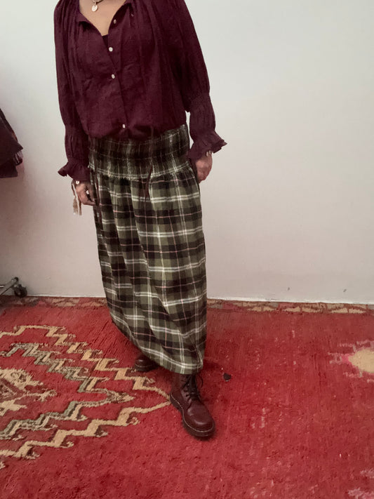 Blockprints Rok maxi Black Green pink