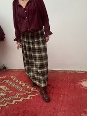 Blockprints Rok maxi Black Green pink