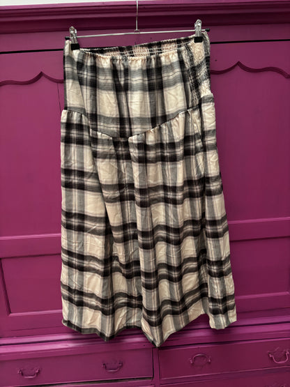 TOUT - Blockprint Skirt Maxi Black white