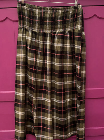 TOUT - Blockprint Skirt Maxi Black Green pink