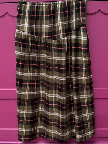 TOUT - Blockprint Skirt Maxi Black Green pink