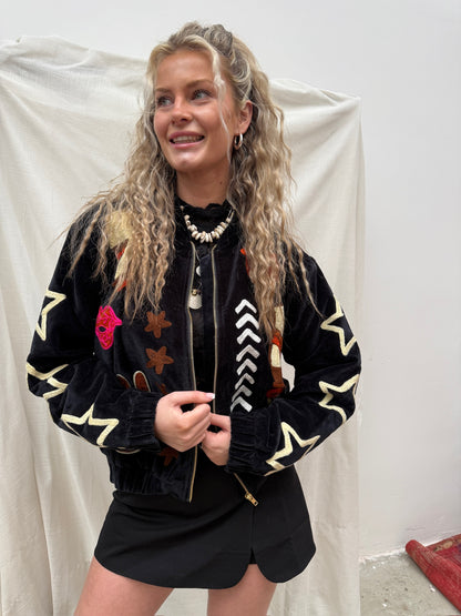 TOUT - Lola Bomber Velvet Black
