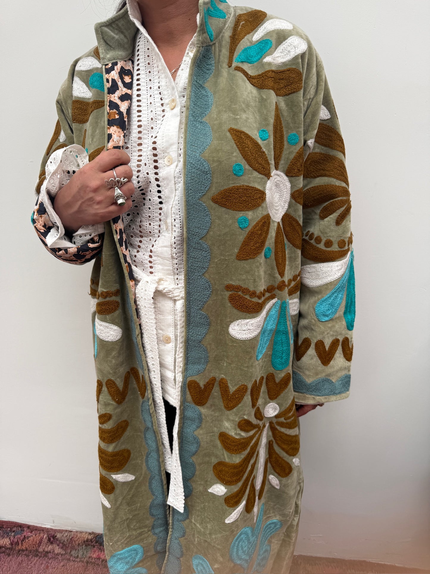 TOUT - Muse Green-turquoise coat