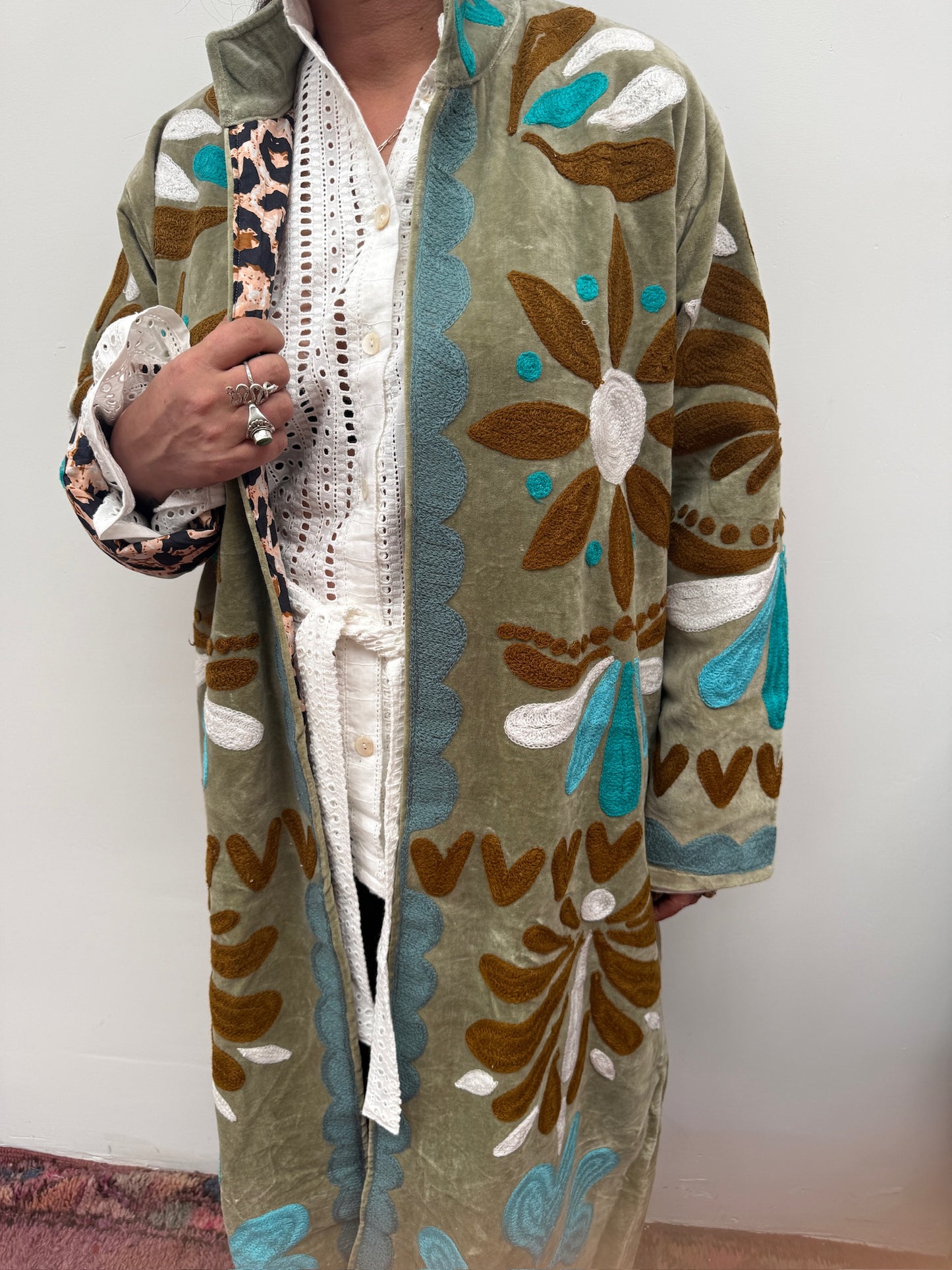 TOUT - Muse Green-turquoise coat