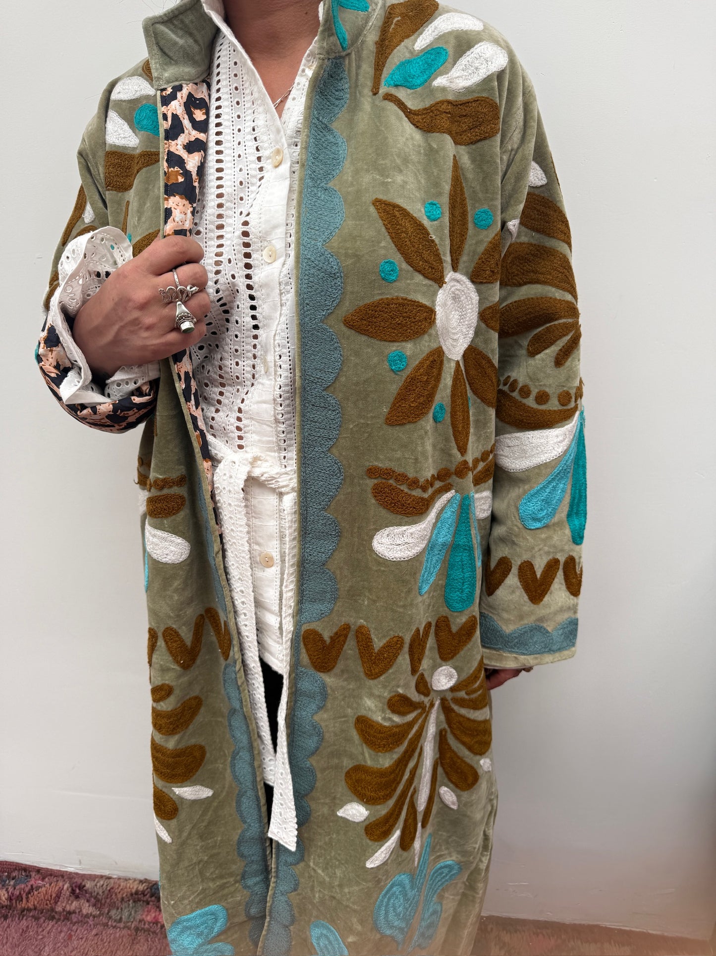 TOUT - Muse Green-turquoise coat