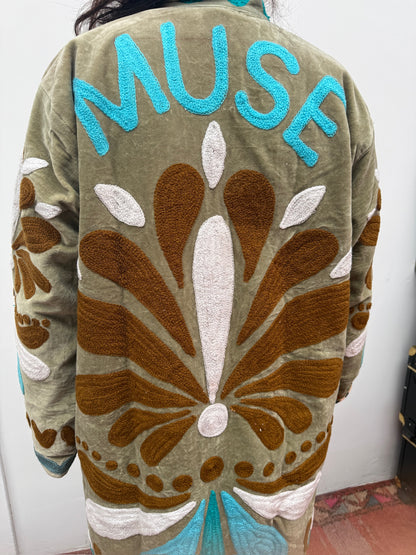 TOUT - Muse Green-turquoise coat