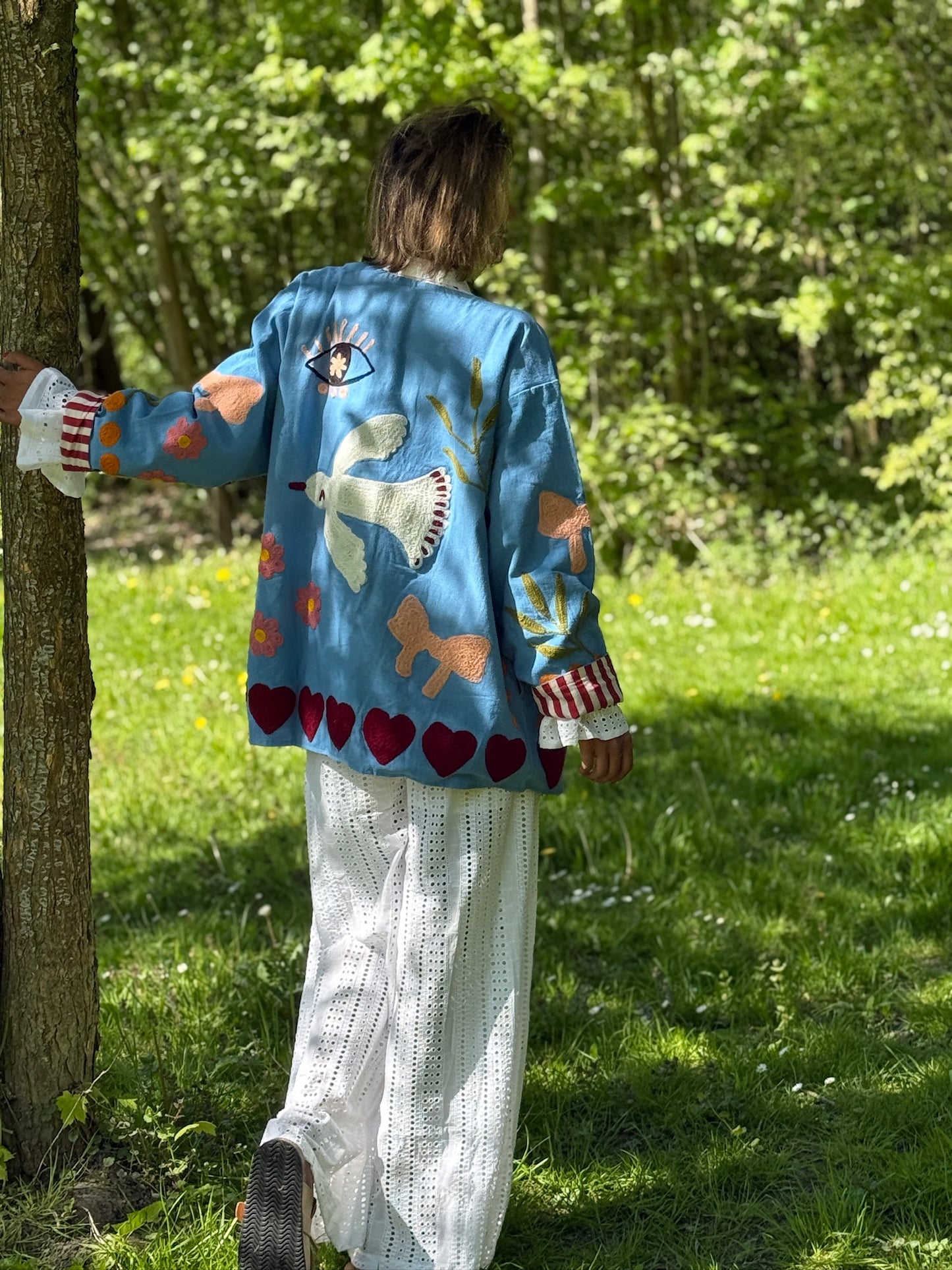 TOUT - Birds Jacket Cotton Blue