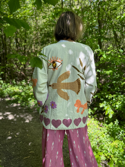 TOUT - Birds Jacket Cotton White