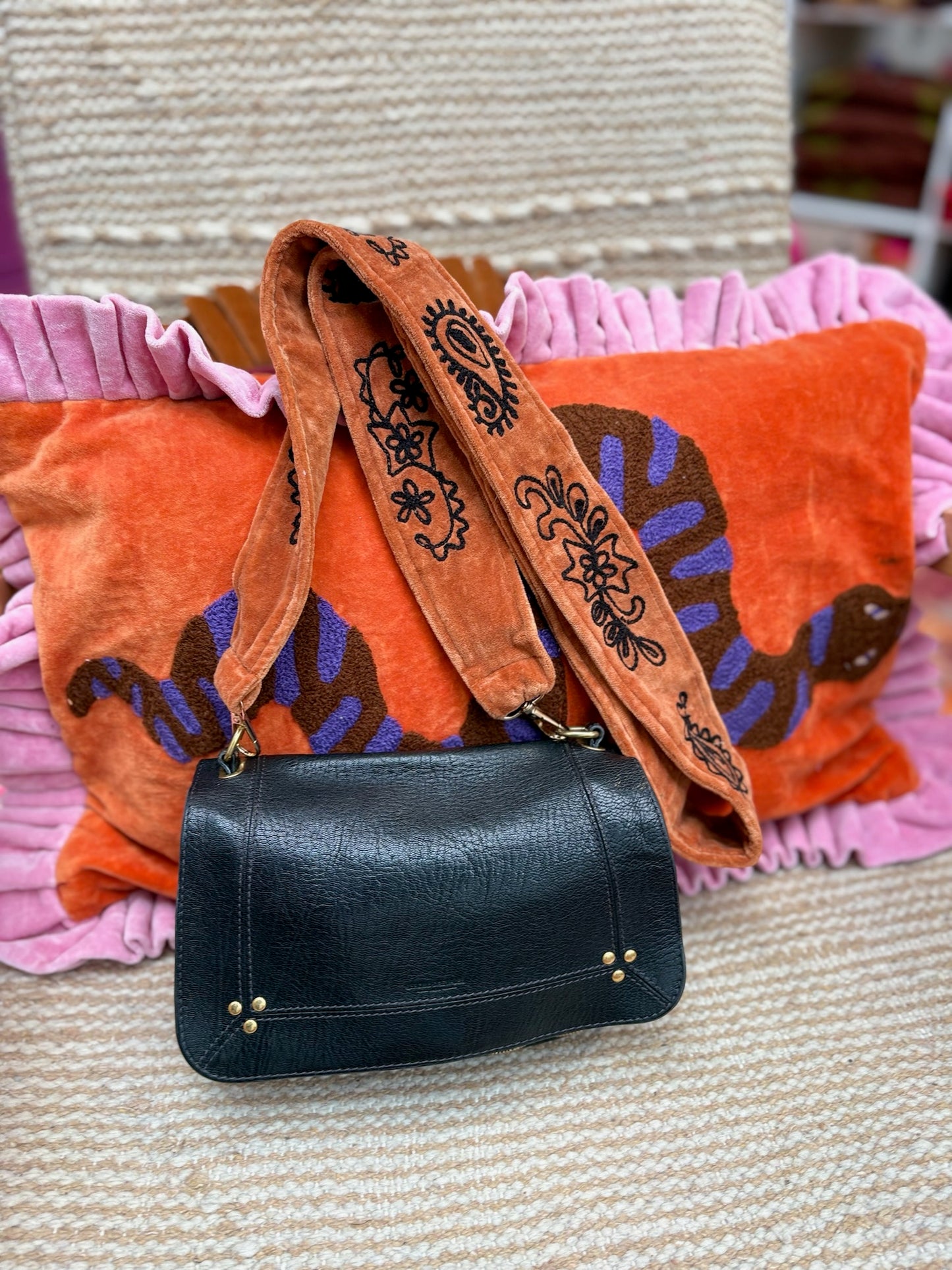 TOUT - Velvet telefoon/tassenkoord Brown