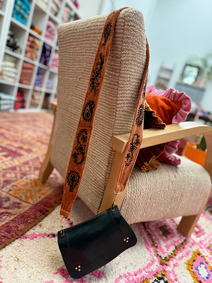 TOUT - Velvet telefoon/tassenkoord Brown