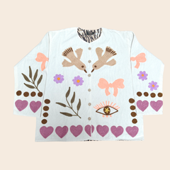 TOUT - Birds Jacket Cotton White