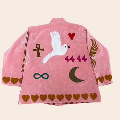 TOUT x Spiritjunkies - Velvet Kimono Pink magic
