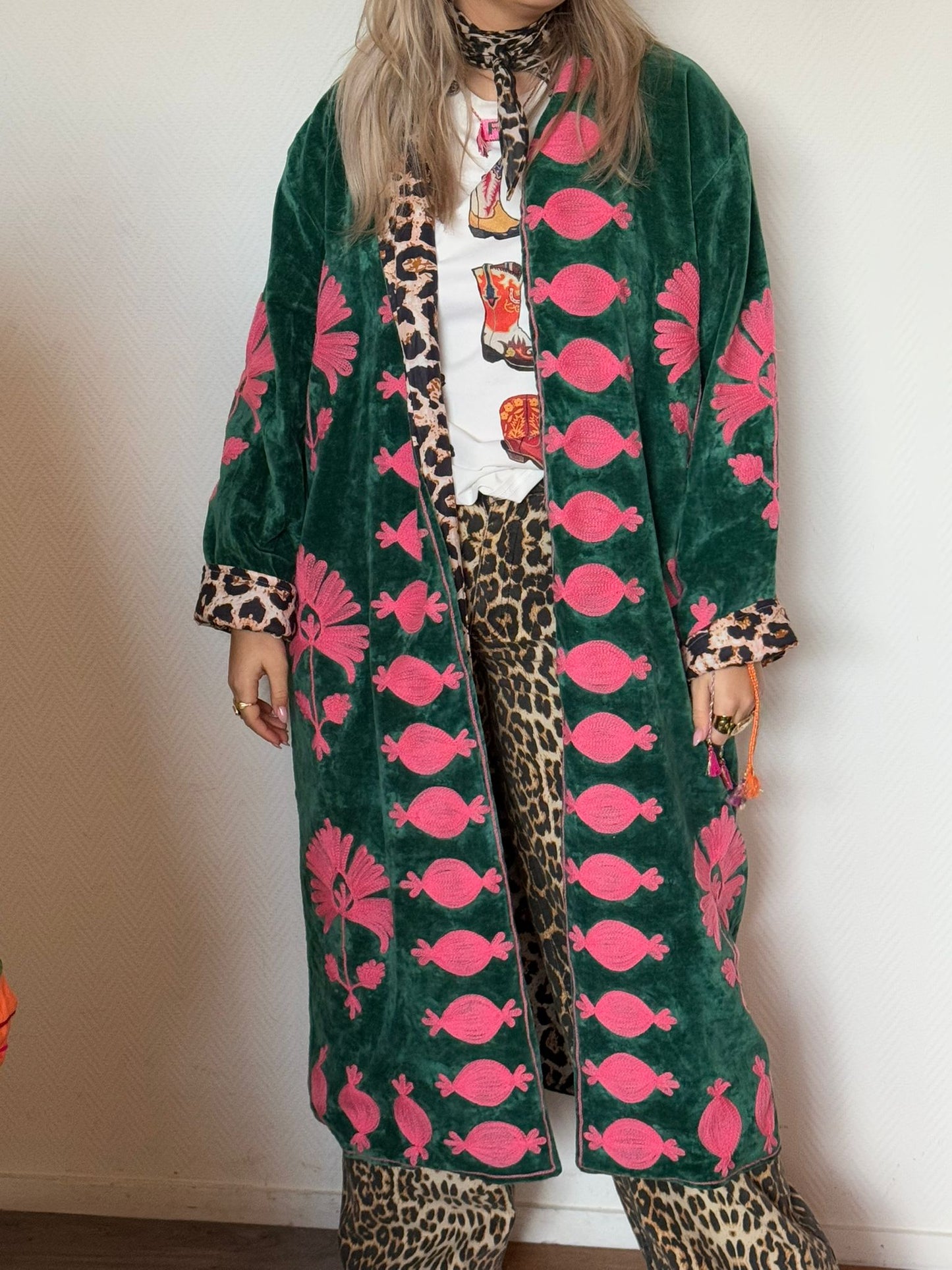 Long velvet Embroidery jasje special edition