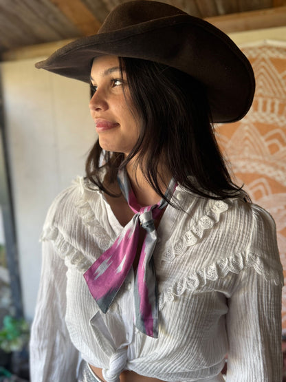 TOUT - Zijde Ikat sjaal - All season - one size