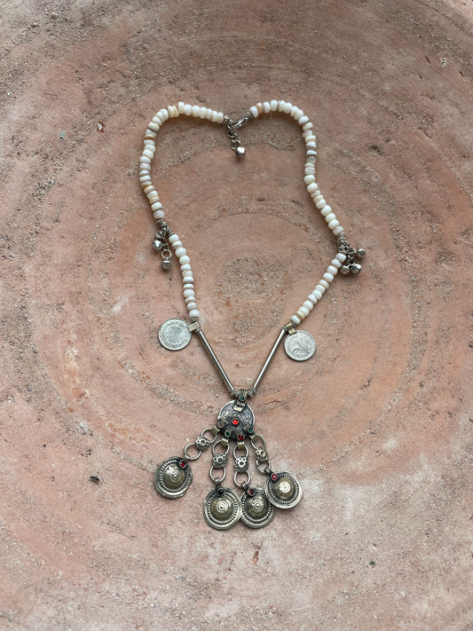 Munten ketting met vintage Hanger Debbie