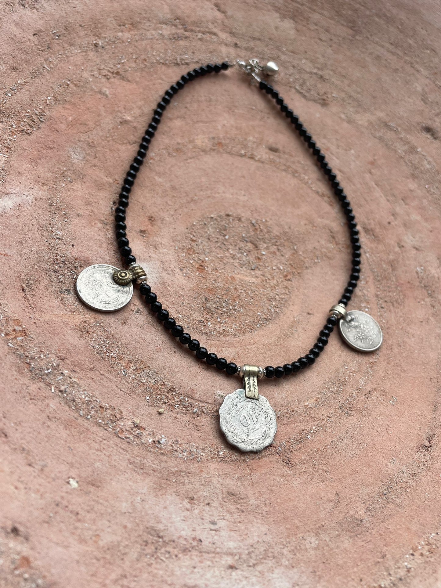 ketting vintage munten zwart Suus