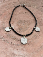 ketting vintage munten zwart Suus
