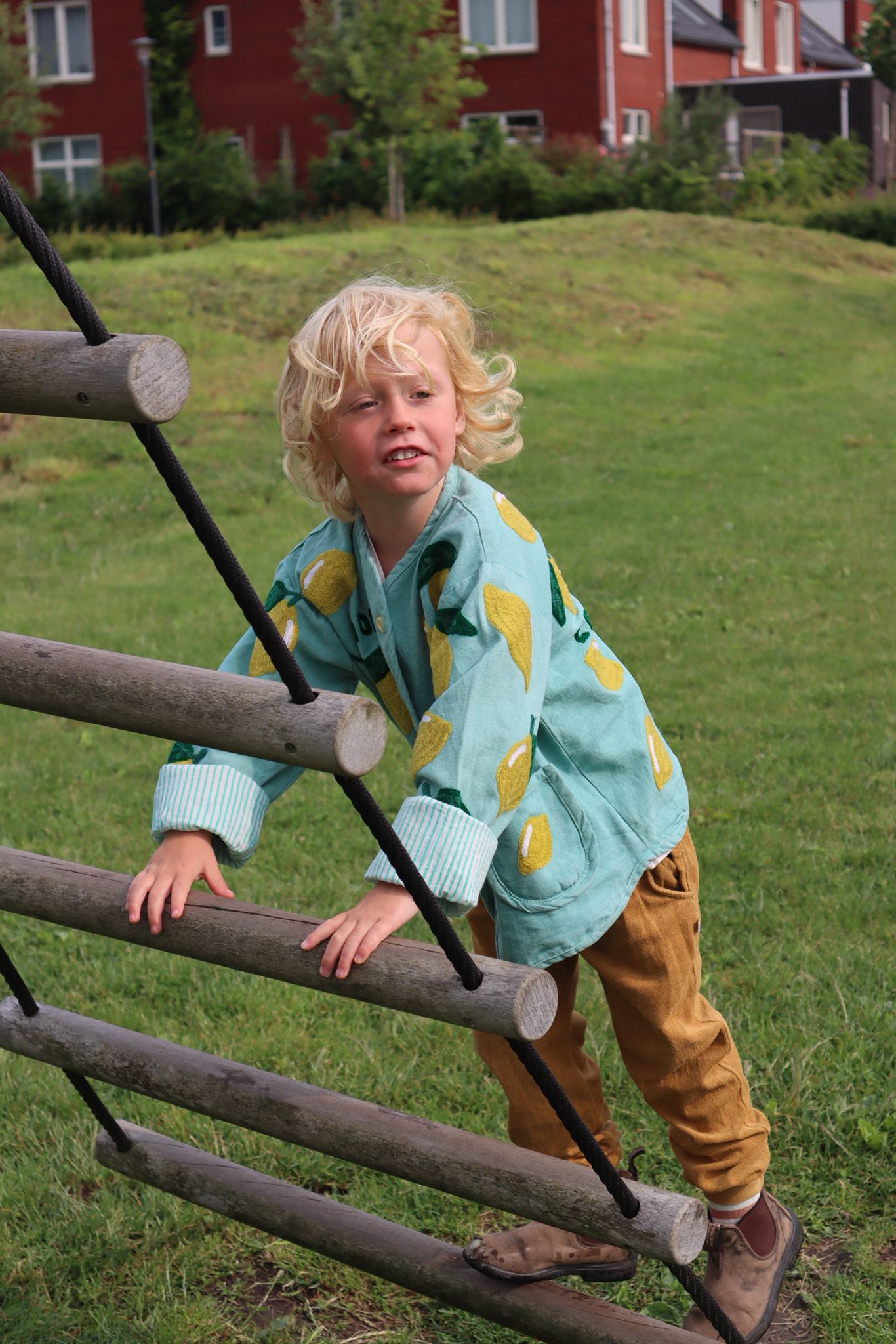 Cotton embroidery jacket Lemons KIDS
