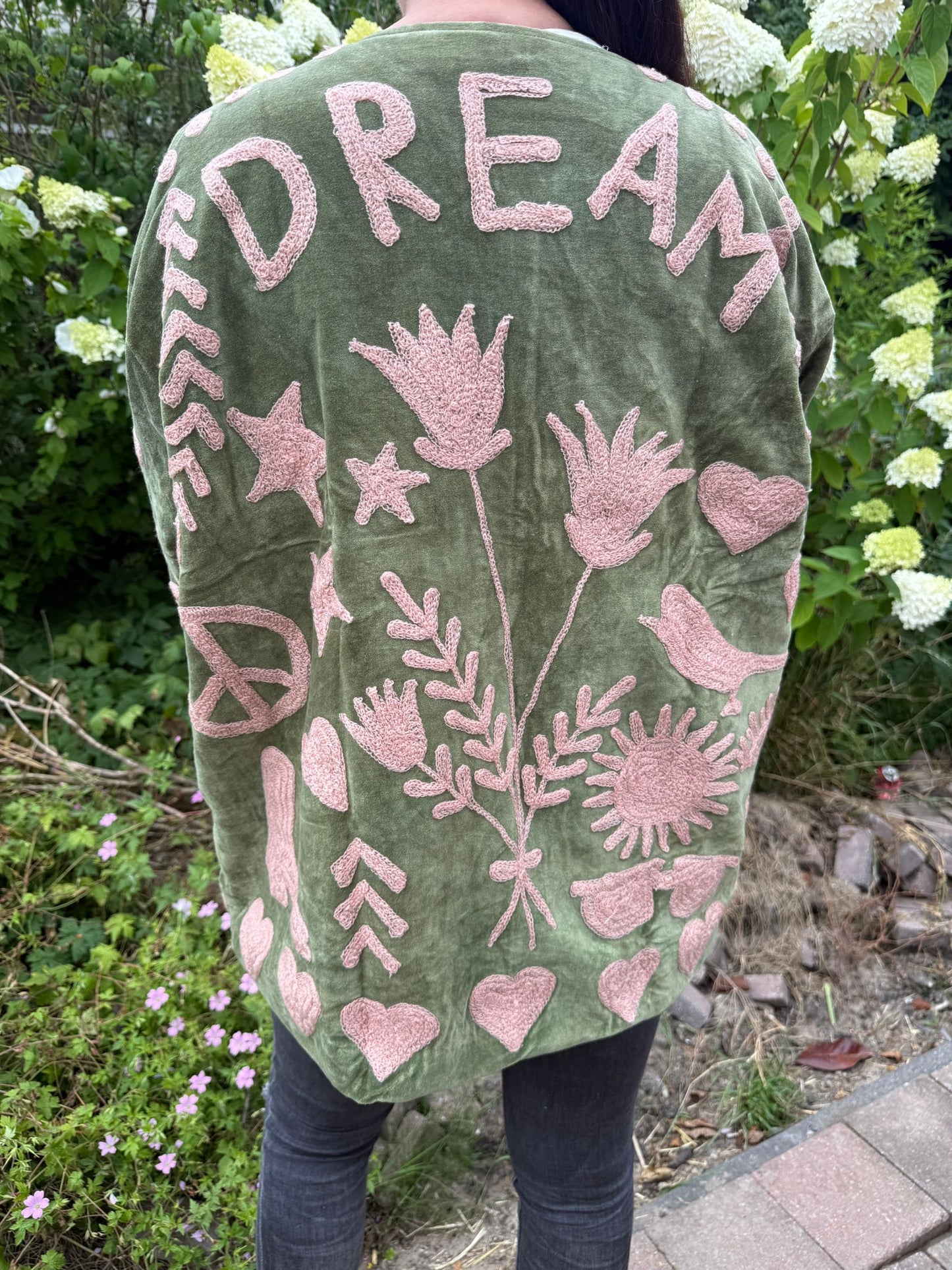 Velvet embroidery jacket DREAM jasje