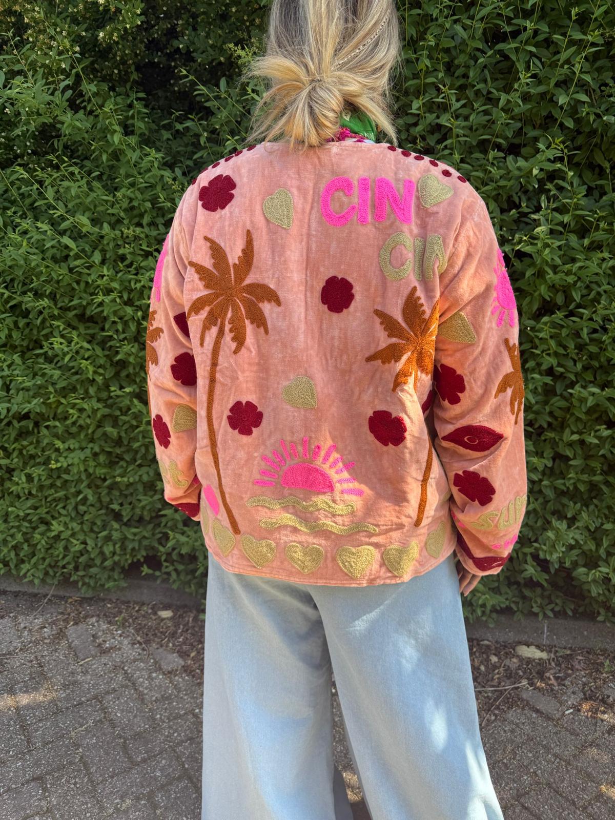 Velvet Jacket CINCIN zalm