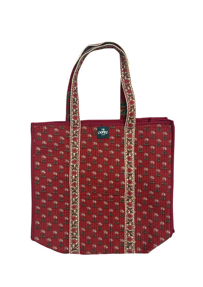 TOUT - Blockprint shopper set met beautybag - All season - one size