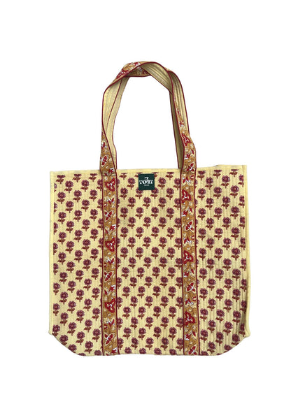 TOUT - Blockprint shopper set met beautybag - All season - one size