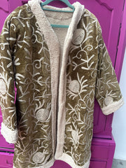 Velvet jas teddy khaki