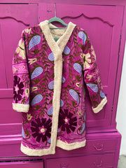 Velvet jas teddy pink purple