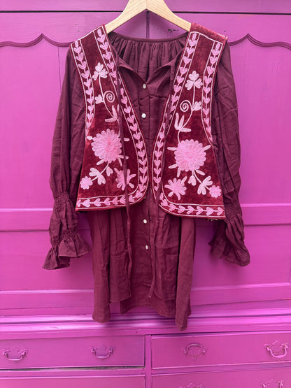 TOUT - Blouse Cotton Bordeaux